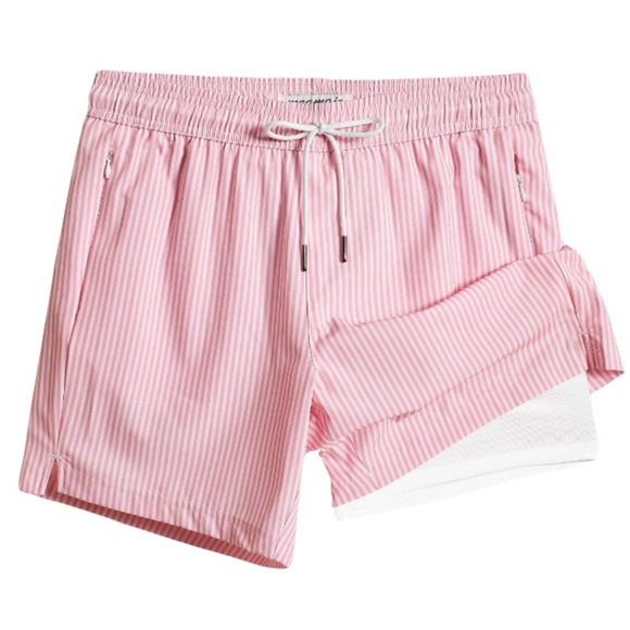 Magmatic Men’s CoastSweet striped Print Lined Swim Trunks Med Like Nee - Picture 1 of 12